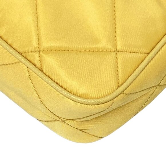 Auth PRADA - 1BC204 Yellow Nylon Leather Shoulder Bag - Picture 3 of 16